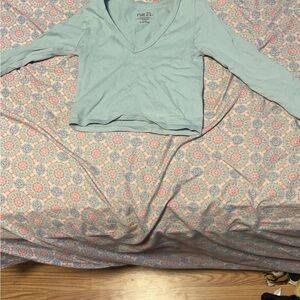 Rue21 Women's Light Blue V-Neck Top